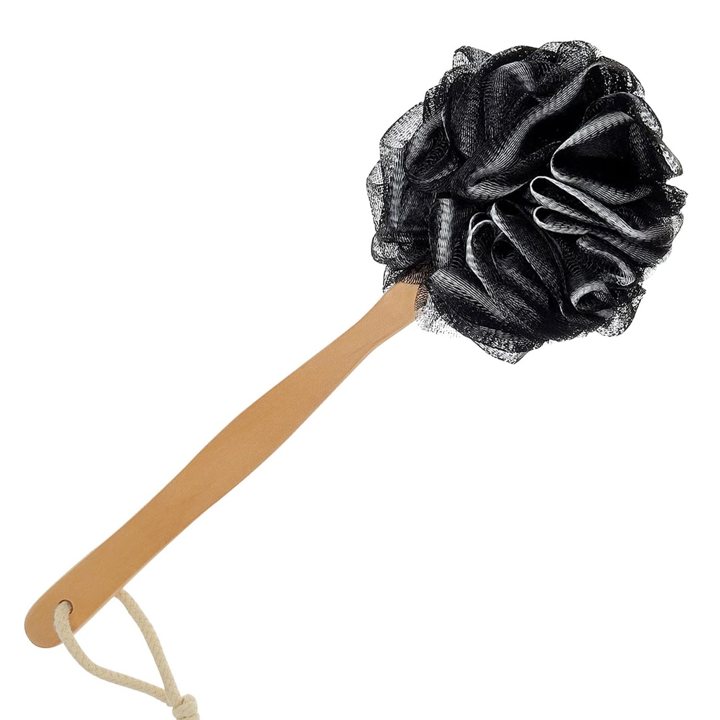 RASDDER Loofah on a Stick, Loofah with Handle, Loofah Sponge with Handle, PE Soft Mesh Luffas, Exfoliating Luffa for Men and Women