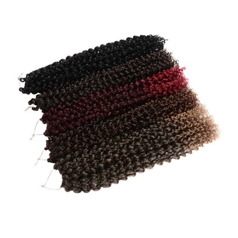 Passion Twist Hair - 18 Inch 7packs Blonde Water Wave Crochet Braids Synthetic Braiding Hair Extensions (18 Inch 7Packs, 27#)…