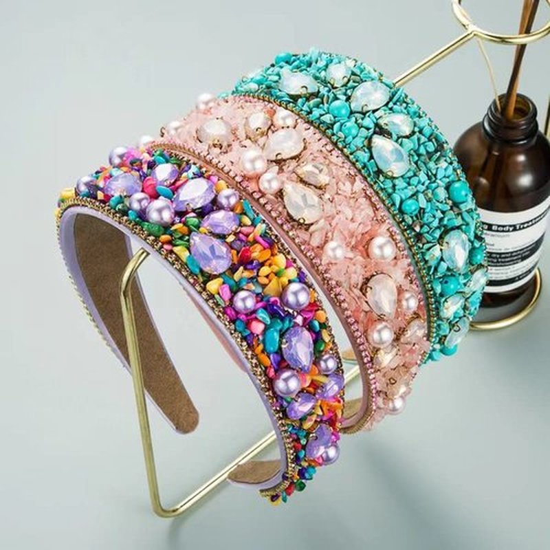 MUQINGWAN Crystal Headband 4, Fashion Women's Headband - Women Headband - Gorgeous Retro - Accessories For Women And Girl