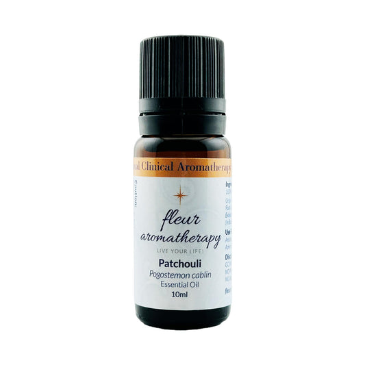Patchouli Essential Oil 10ml – 100% Pure Pogostemon cablin – Steam Distilled – GC/MS – Earthy & Grounding Aroma – Professional Clinical Aromatherapy Quality – Fleur Aromatherapy