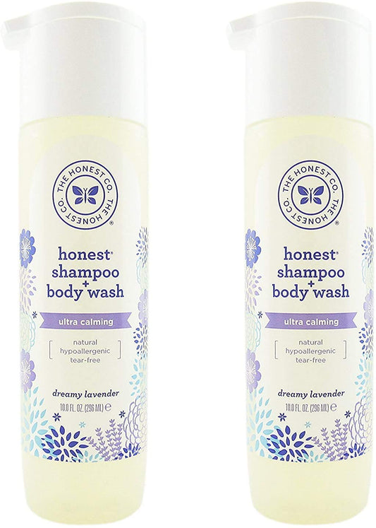 The Honest Company: Dreamy Lavender Scented Shampoo + Body Wash (10 oz) - Pack of 2