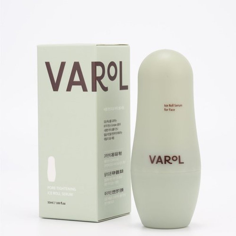 VAROL Ice Roller Facial Serum - Cooling Roll-On Serum for Face, Puffy Eyes, Under Eye Bags, Puffiness Relief, Pore Minimizing, Soothing, Hydrating - Korean Skincare 1.69 fl.oz (50ml)