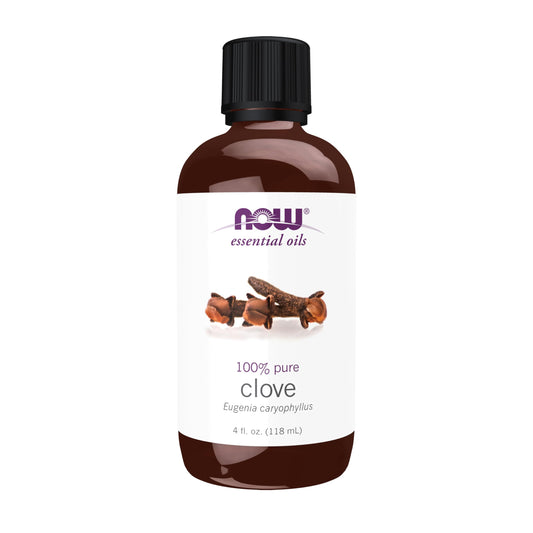 NOW Essential Oils, Clove Oil, Balancing Aromatherapy Scent, Steam Distilled, 100% Pure, Vegan, Child Resistant Cap, 4-Ounce