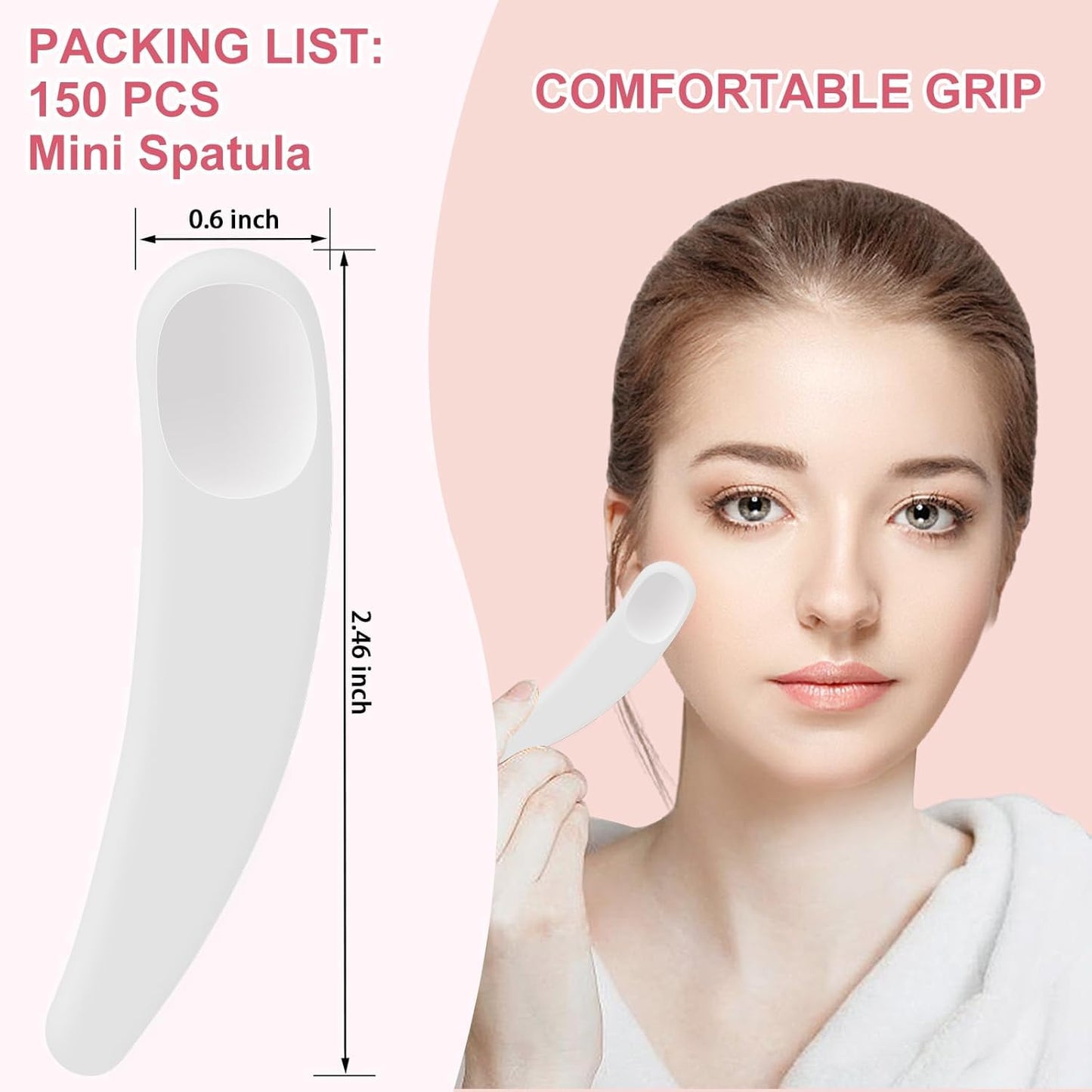 150 Pcs Cosmetic Makeup Spatula Mini, Disposable Plastic