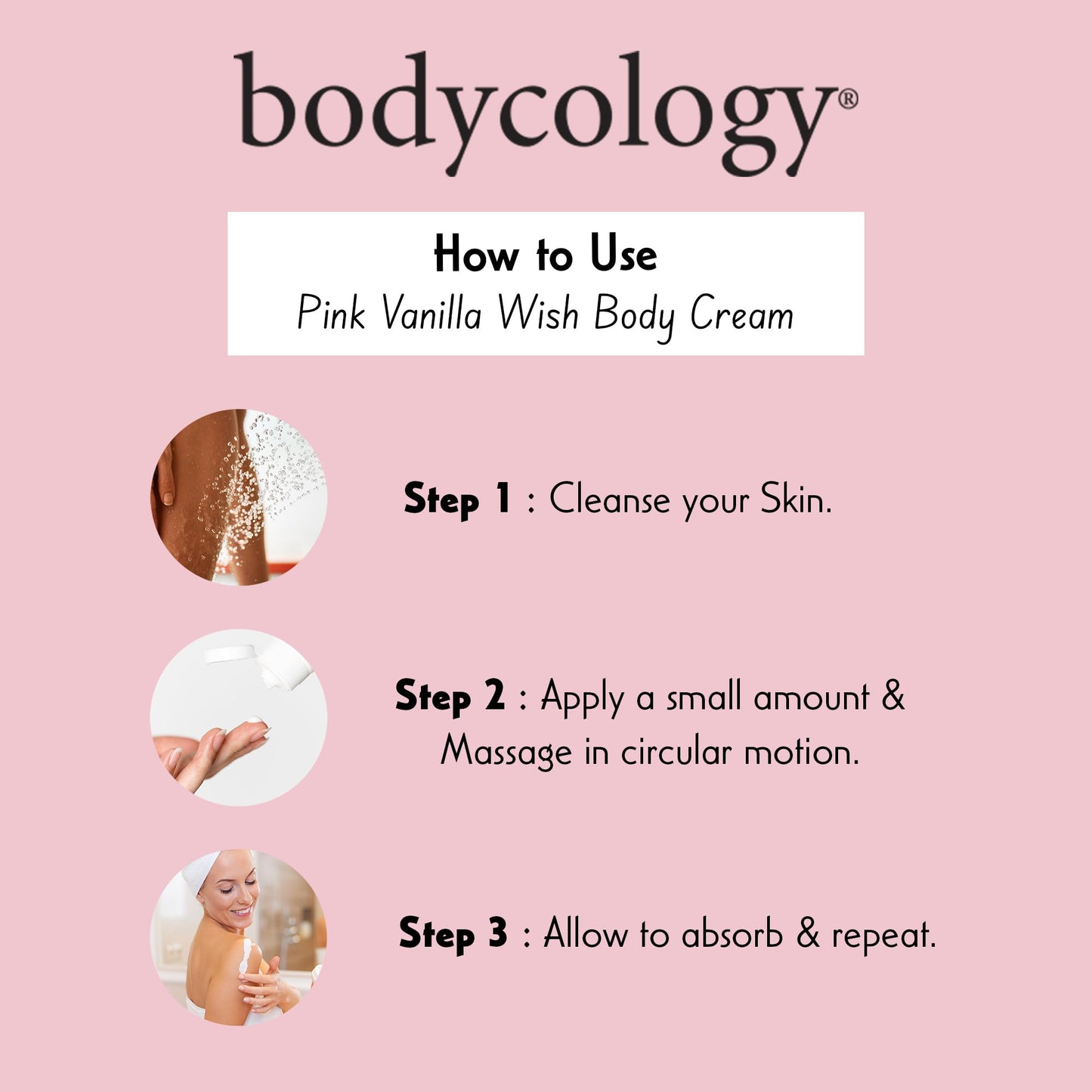 Bodycology Shea Butter Body Cream, Pink Vanilla Wish, 8 oz