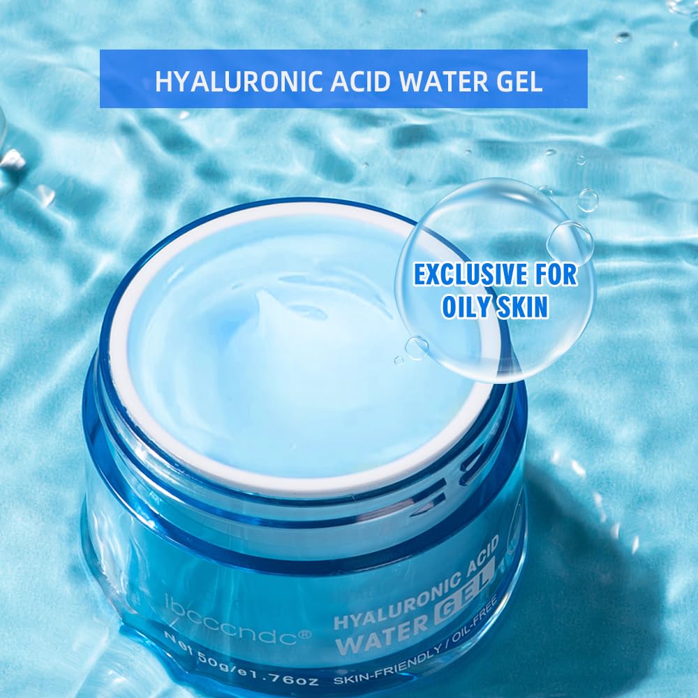 RG ROUGE LX Hydro Boost Hyaluronic Acid Moisturizing Water Gel, Face Moisturizer For Oil Skin, Hyaluronic Acid Formula Combined With Water,Lightweight and Long-lasting Hydration-1.76Oz (Water Gel)