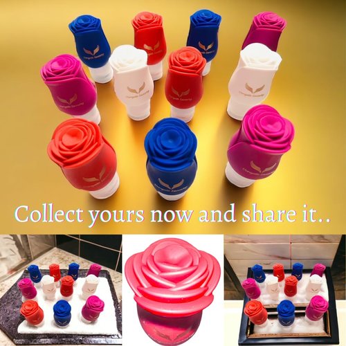 Vorgato Luxury- Silicone Travel Bottles for Toiletries - 3oz Travel Size Bottles - Silicone Travel Bottles - TSA Approved Travel Bottles - Leak proof Travel Bottles (Red, Purple)