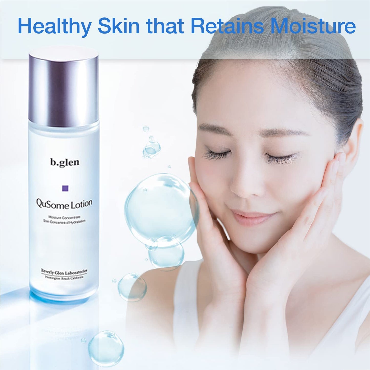 b.glen QuSome Lotion (120mL/4.06fl.oz.) QuSome Moisturizing Toner for Dry & Sensitive Skin | 17-Hour Deep Hydration | Made in Japan