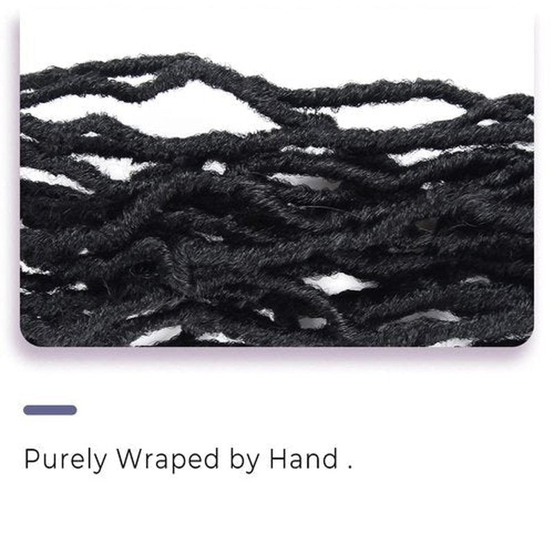 Niseyo Faux Locs Crochet Hair 36 Inch Soft Locs, 6 Packs Long Crochet Locs Pre Looped Crotchet Straight Synthetic Hair Extensions (1B, Natural Black)