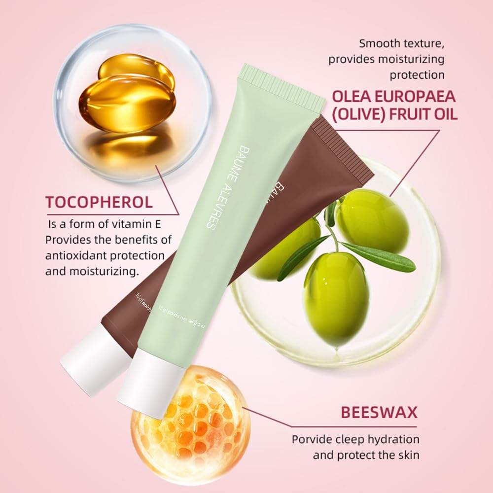 HHLTOH Butter Lip Balm – Ultra-Hydrating Lip Care with Shea Butter & Olive Oil, Soothes Dry Lips with Natural Tint & Gloss Effect, Lip Plumper Moisture & Light Lip Stain Finish #2 Mint