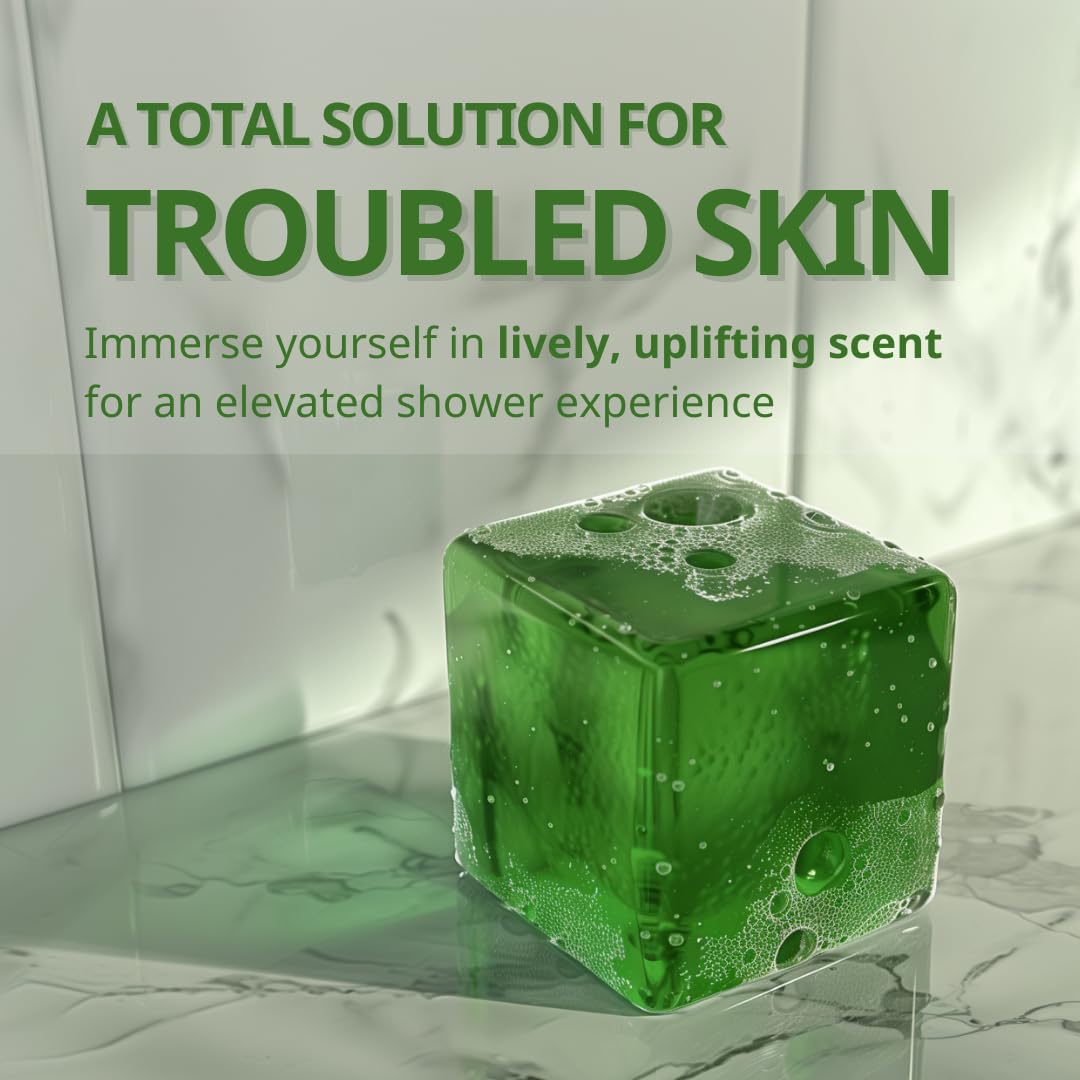 Alaskacube Acneroli Shower Bar Bath Soap Citrus Lemon Mandarin Scent Total Solution for Troubled Skin with Salicylic Acid and Teatree Extract, Rich Foam | Body Wash, Shampoo for Men and Women 4.93oz