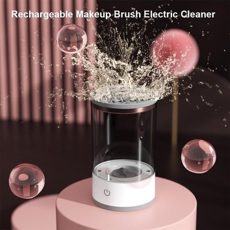 Beauty Swirl Cosmetic Brush Cleaner, The Cozy Luna Brush Cleaner, Makeup Brush Cleaner Machine, Electric Makeup Brush Cleaner, Automatic Makeup Brush Cleaner, for All Size Makeup Brush (6PCS)