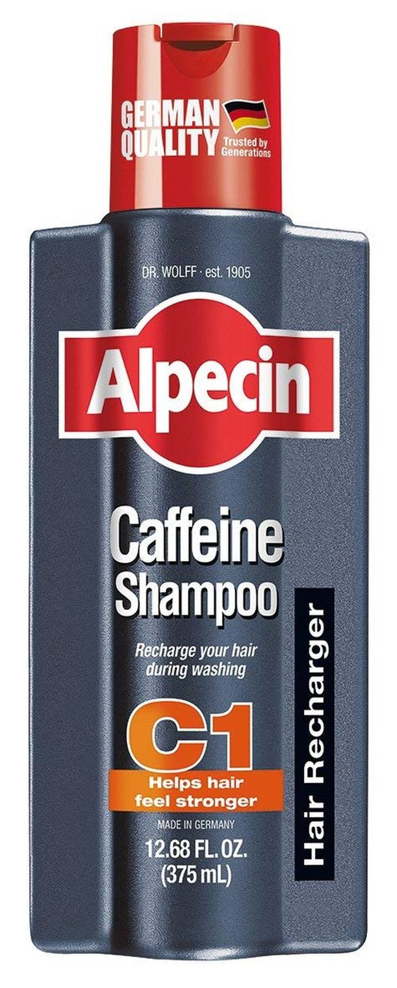 Alpecin C1 Caffeine Shampoo 12.68 fl oz (Pack of 2), Promote Natural Hair Growth and Thickness, Energizes Hair and Scalp, Leaves Hair Feeling Stronger