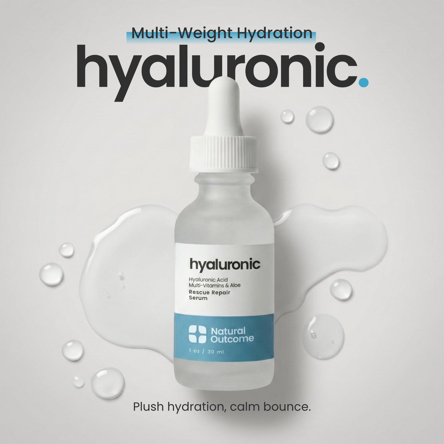Hyaluronic Acid Serum for Face | Anti-Aging Facial Serum with Vitamin b5 | Reduces Fine Lines and Wrinkles | Moisturizing and Hydrating Rescue Repair Skin Care Serum | 1 Oz