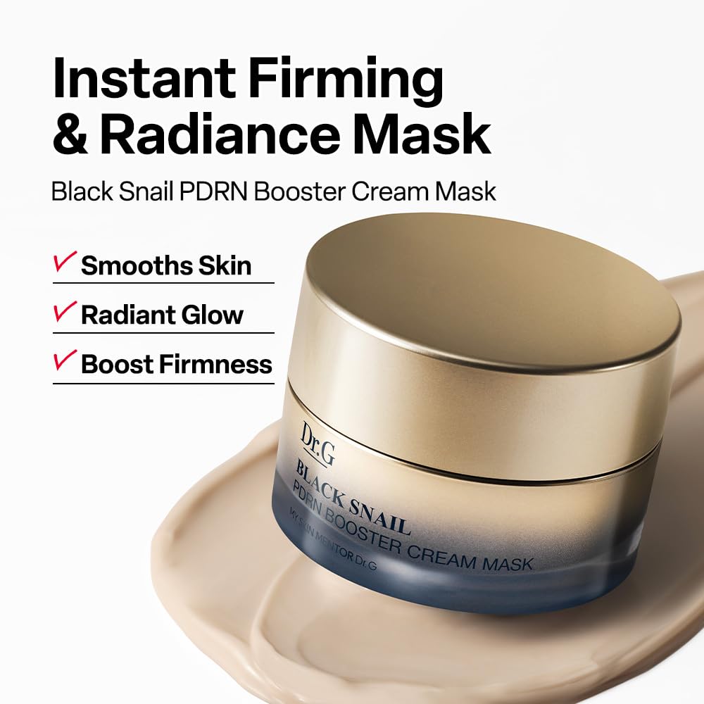 Dr. G Black Snail PDRN Booster Cream Mask, Korean Skincare, 1.69 fl oz
