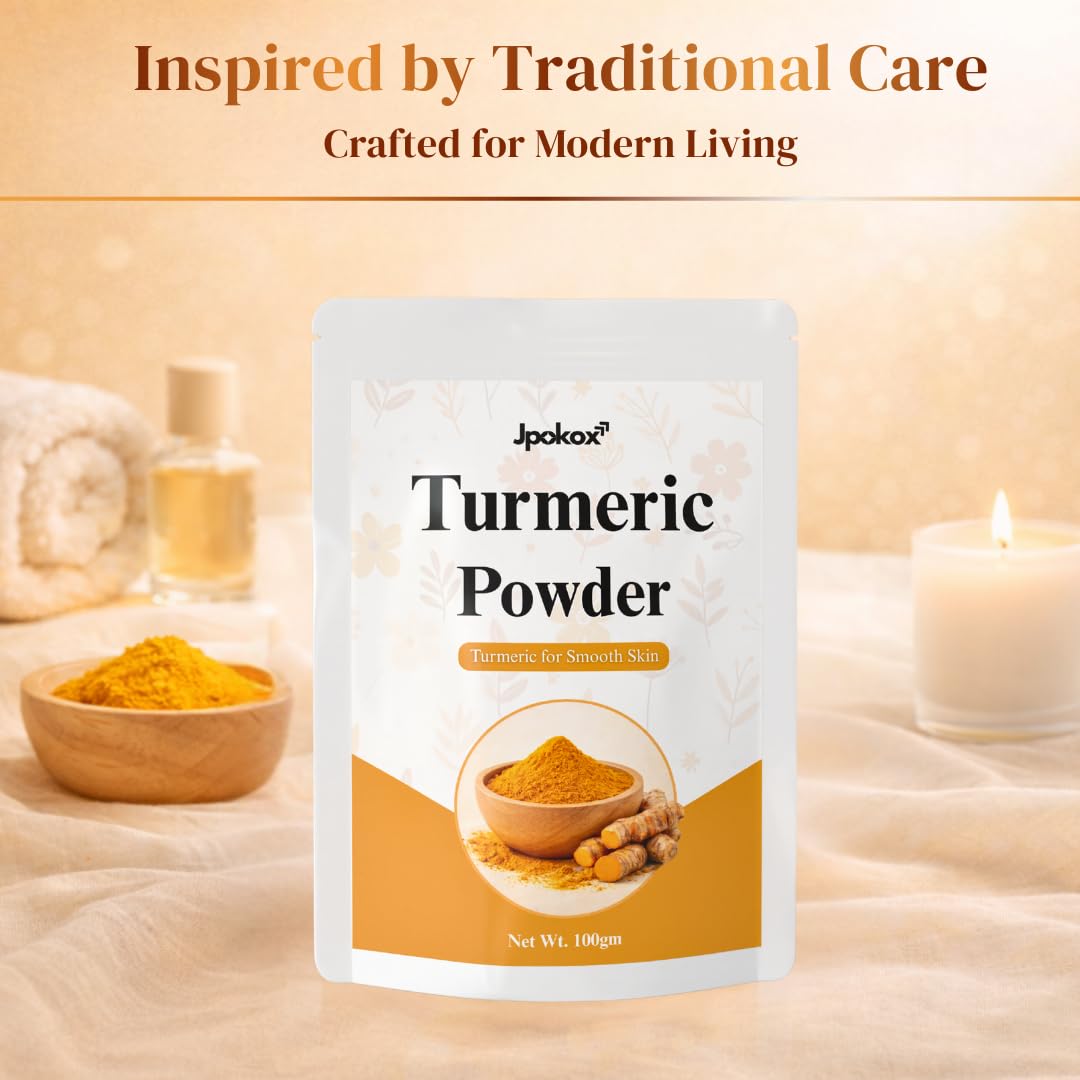 Jpokox Turmeric Powder | Turmeric Powder Organic | Turmericc Powder for Skin | turmeric Root | Powder For Men & Women | (Pack 1)
