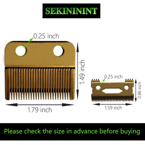Universal Replacement Hair Clipper Blade Cutter Set for Wahl Clippers Wahl 5-Star Senior Magic Clip Ultra-Thin Moving Blade Sharp, Four Foot Contact Low Noise and Low Heat Generation(Gold)