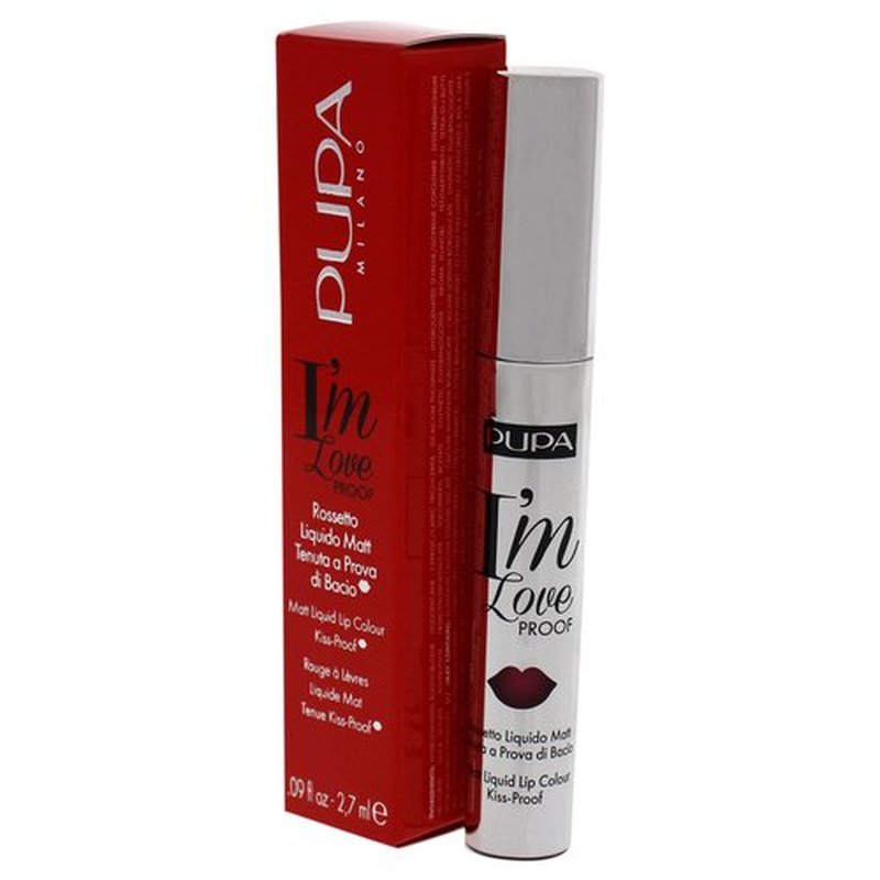 Pupa I Am Love Proof Matt Liquid Lip Color - 007 Bright Fuchsia Milano for Women - 0.09 oz Lipstick