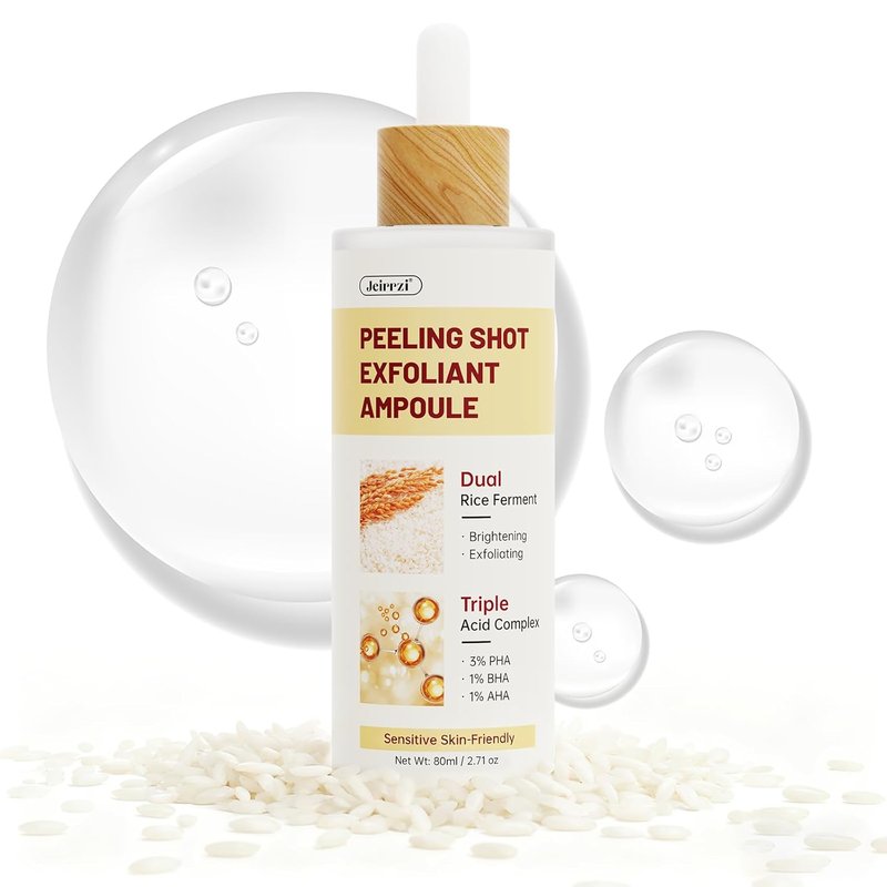 Glow Rice Exfoliant Ampoule - 5% Complex Acid Exfoliating Serum with Salicylic Acid | Brightening for Sensitive Skin