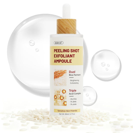 Glow Rice Exfoliant Ampoule - 5% Complex Acid Exfoliating Serum with Salicylic Acid | Brightening for Sensitive Skin