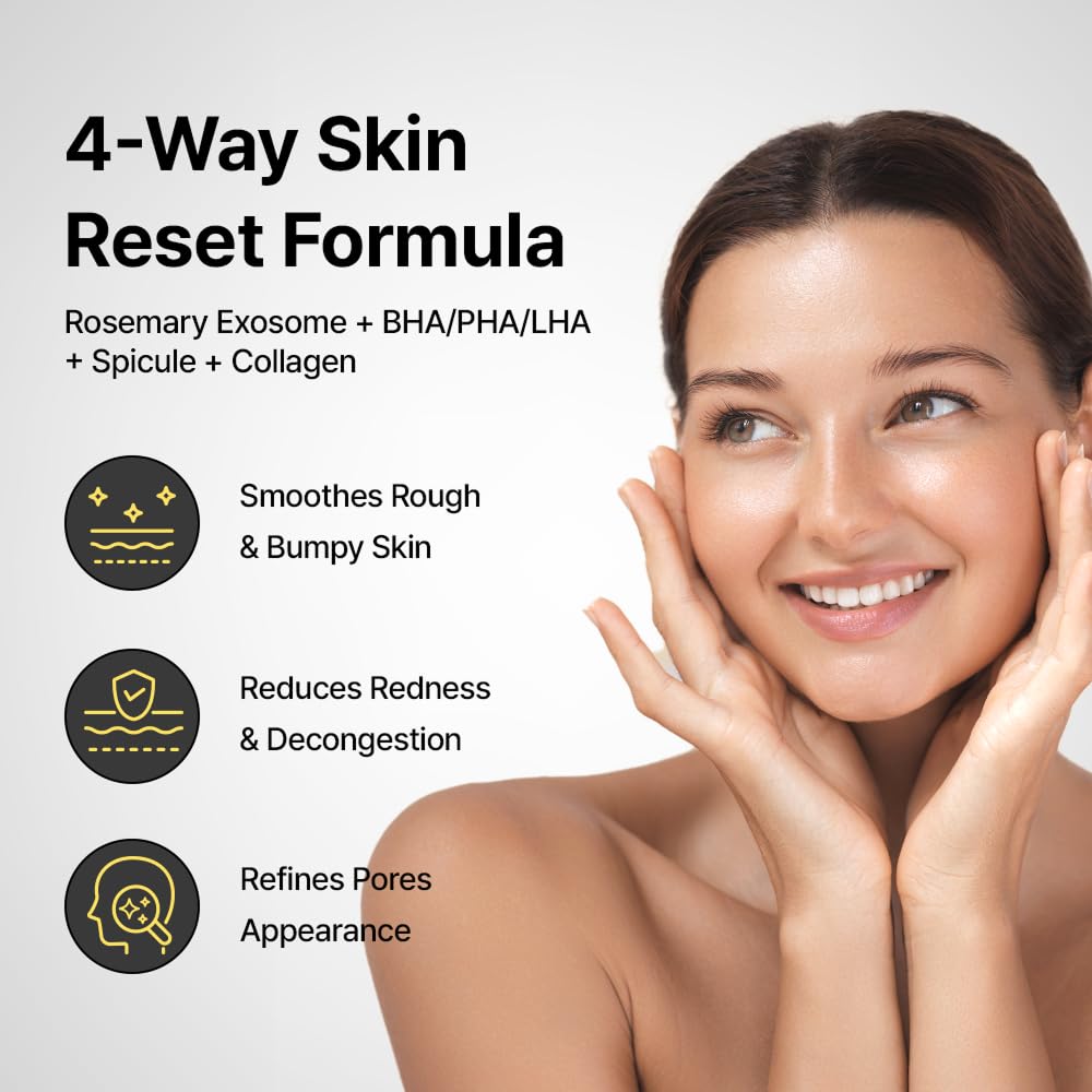 K-Beauty Exosome Reset Ampoule – Gentle Exfoliating, Pore-Clearing & Blemish-Calming Serum for Sensitive Skin | Daily Clarifying Step (30ml)