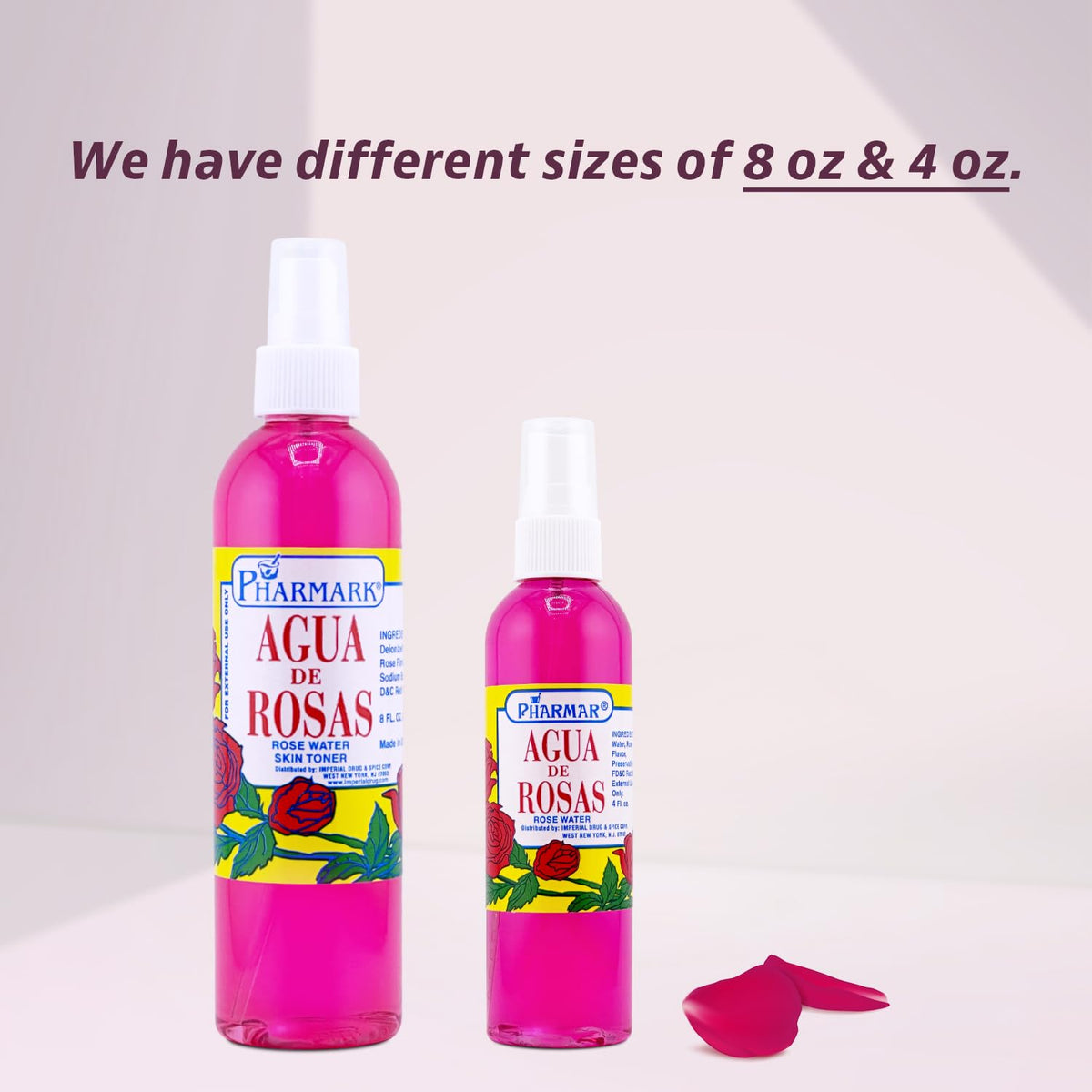 Agua De Rosas 4 Oz. Rose Water 2-PACK