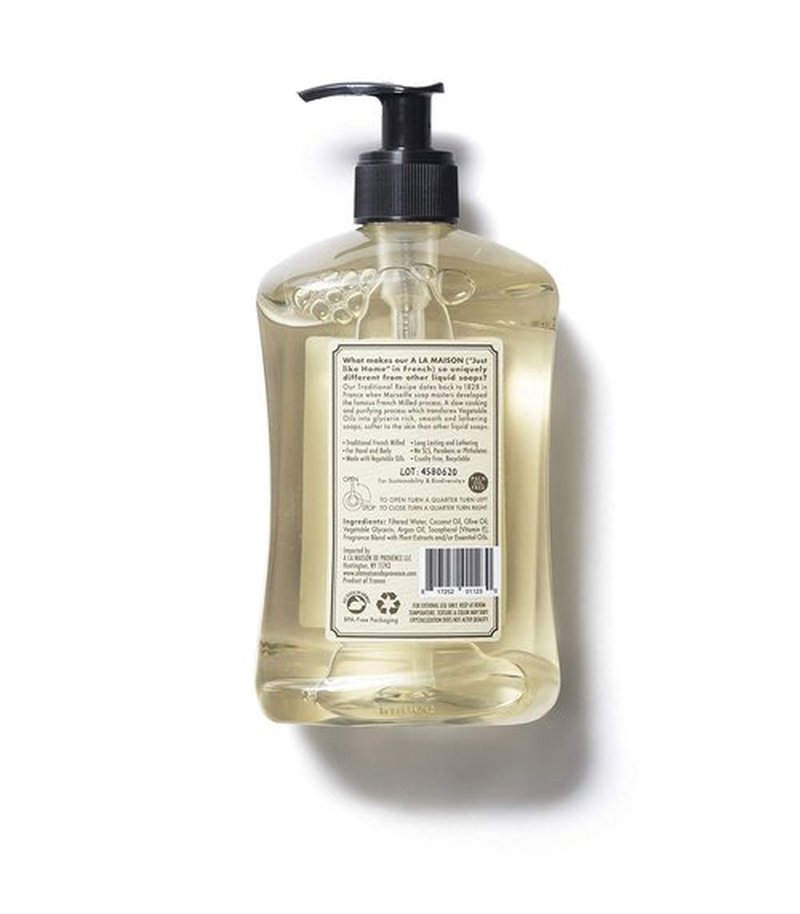 A LA MAISON de Provence Sweet Almond Liquid Hand and Body Soap (Pack of 2) With Coconut Oil, Argan Oil and Vitamin E, 16.9 fl oz Each