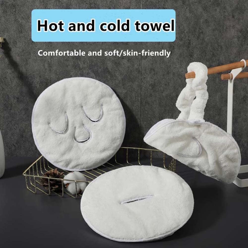 HANSAMU 2 Pack Reusable Hot Cold Face Towel Mask for Skincare, Facial Masks Steamer Facial Kits for Women Girls Estheticians Skin Care, 100 PCS Disposable Preserving, 1 Spa Headband