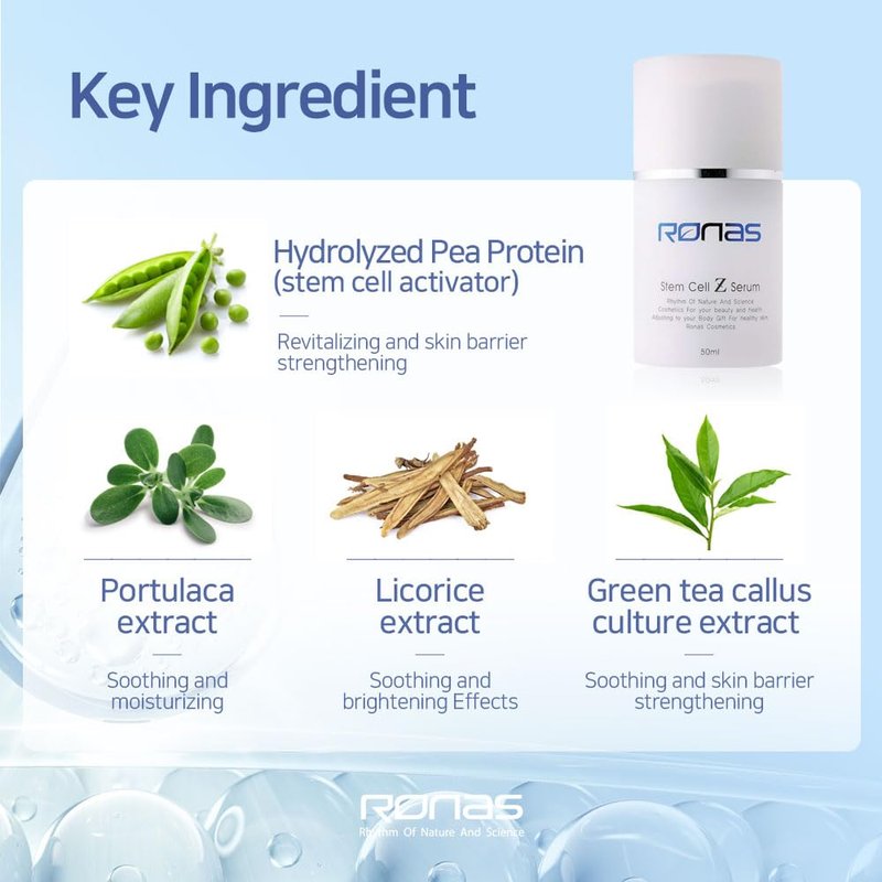 Ronas Stem Cell Z Serum - Anti-Aging Facial Treatment | 1.69 oz