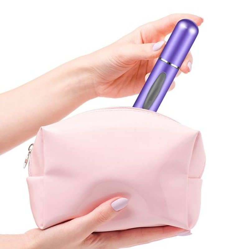 Fivexing 2Pcs Refillable Perfume Atomizer Bottles，Portable Mini Separate Perfume Bottle，Travel and Outings Spray Boxes Dispensers 5ml/0.2oz (Purple)