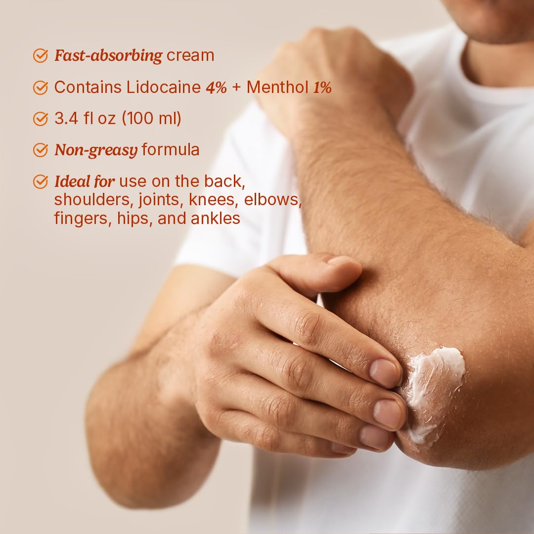 Santo Remedio Pain Relief Cream with Lidocaine & Menthol, Fast-Absorbing Non-Greasy Topical for Joint & Muscle Pain, Joint Support with MSM & Glucosamine, by Dr. Juan Rivera