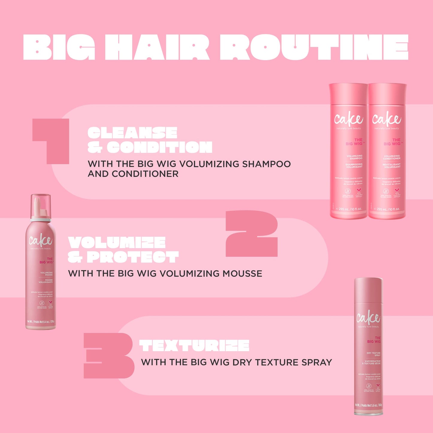 Cake Beauty Shampoo, The Big Wig – Weightless Cleansing and Nourishing – With Aloe Vera Rice & Soy Protein – For All Hair Types – 10 Fl Oz / 295 ml