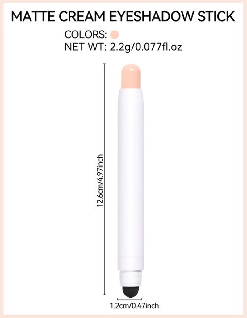 Erinde Waterproof Cream Eyeshadow Stick, Matte Nude Eye Shadow Sticks, Longwear Blendable High Pigmented, Neutral Eye Shadow Sticks Matte for Older Eyes, Smokey Eyeshadow Pencil Crayon, Nude beige