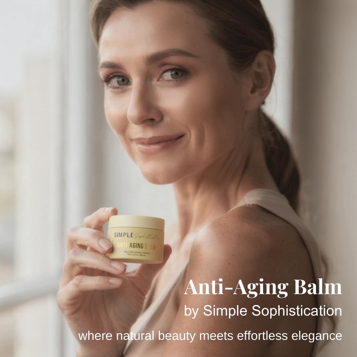 Simple Sophistication Tallow Emu Honey Balm | Nourishing Face & Body Moisturizer with Manuka Honey & Emu Oil, Non-Greasy Natural Skincare (Anti-Aging Balm with CoQ10 + Resveratrol)