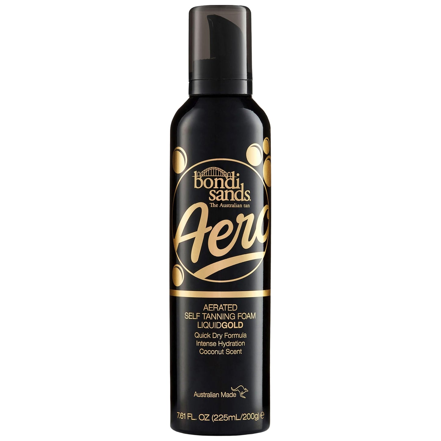 Bondi Sands Aero Self Tanning Foam | Lightweight + Fast-Drying Aerosol Formula Gives Skin a Hydrated, Long-Lasting Bronzed Glow | Dark, 7.61 Oz/225 mL