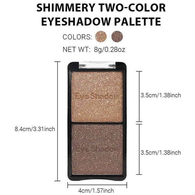 FeiCuiYun Double color eye shadow, Eyeshadows Creamy, high pigment eye makeup palette, matte shimmer metal eye shadow powder, Blendable, Ultra-Pigmented, Easy to Apply, Matte & Shimmer, (03)