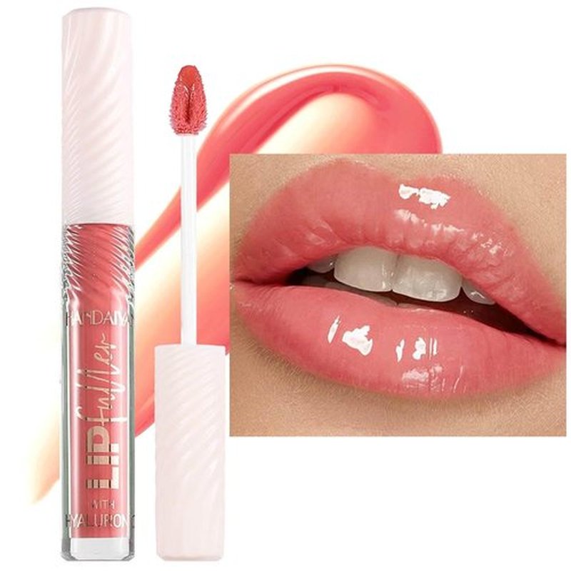 Lip GlossTinted Glitter Lipgloss Lip Oil Teens Moisturizing Lipstick Lip Balm High Shine And Vegan Plumping Lip Gloss For Women Girls Long-Lasting Dry Lip Care lip pumper gloss Moo-Dy Peach04