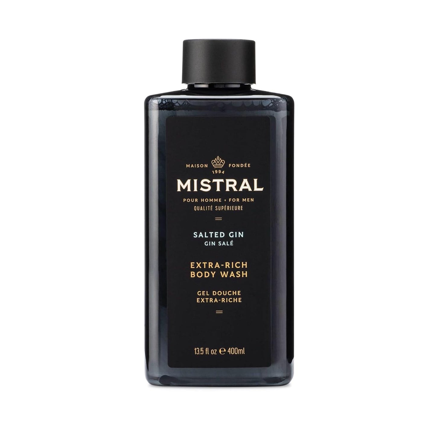 Men's 2-in-1 Body Wash & Shampoo - Black Amber, 13.5 oz | Natural, SLS & Paraben Free