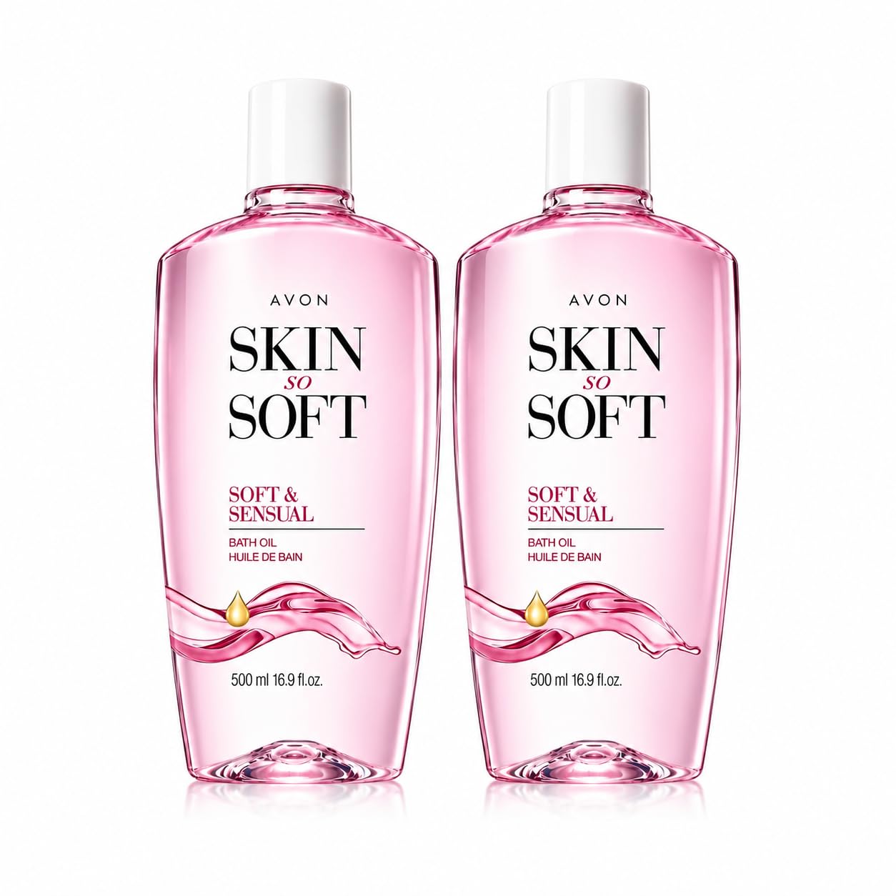AVON Skin So Soft Soft & Sensual Bath Oil - 16.9 oz - 2 Pack