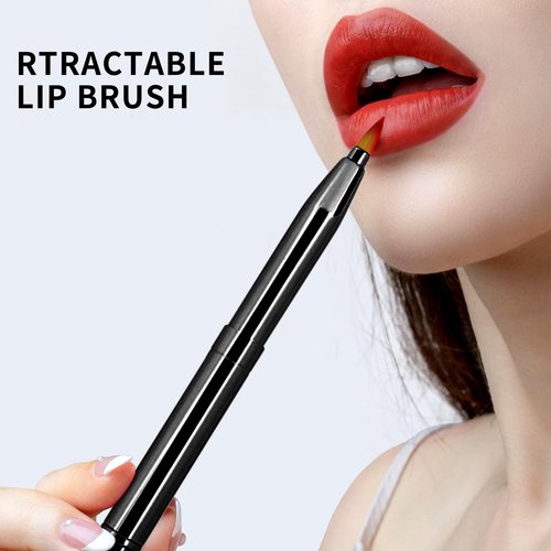 Unaone [2 Pack] Lip Brush for Lipstick, Retractable Lip Brushes, Dual-ended Makeup Brush for Lipstick Lip Gloss, Include Lid