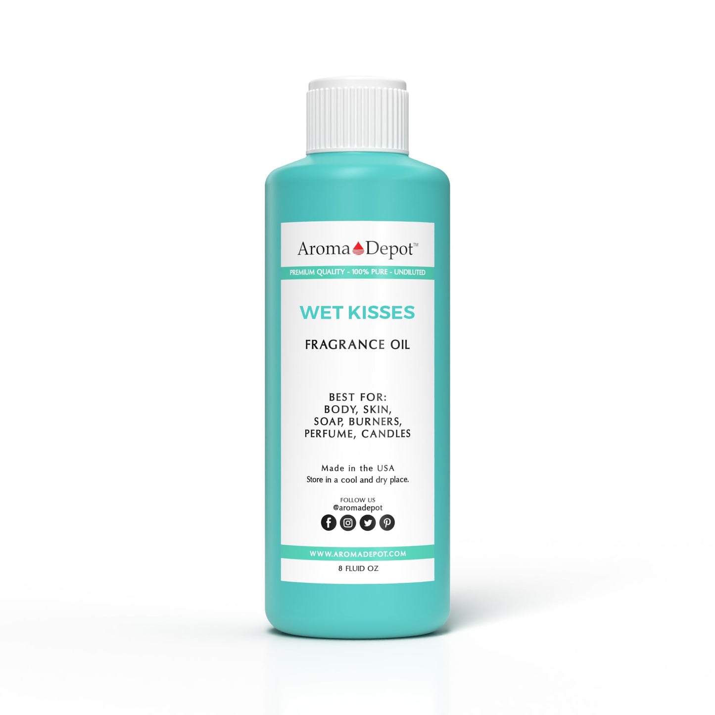 Aroma Depot Wet Kisses 8 oz Fragrance Oil I Perfume I Skin Oil I Scented Oil. DIY Projects Such as Candles, Bath Bombs, Body Butters, Creams & Lotions. Few Drops in The Diffuser, Burners, or Warmers.