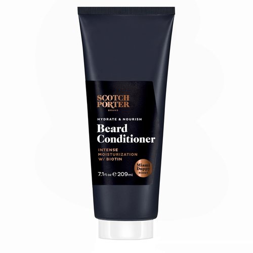 Scotch Porter Hydrate & Nourish Beard Conditioner – Long-Lasting Moisture Helps Strengthen, Reduce Frizz & Promote Healthy Hair Growth for Dull, Dry, Coarse Beards – Miami Duppy Scent, 7.1 oz. Bottle