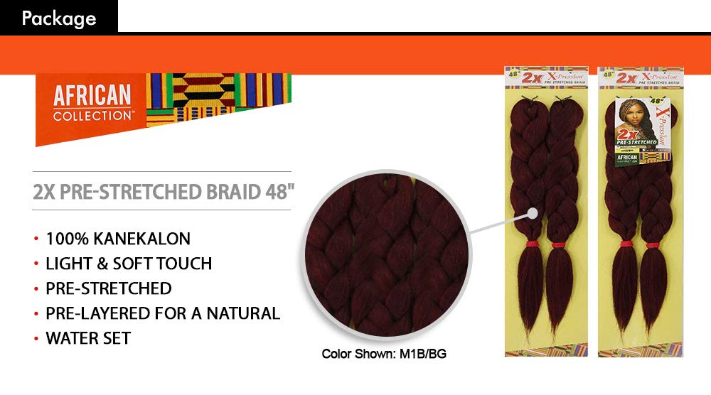 Sensationnel Synthetic Hair Braids XPRESSION 2X Pre-Stretched Braid 48" (3-Pack, 2)