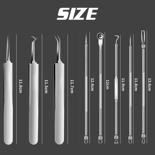 Usiveinborn Blackhead Remover, Usiveinborn Tweezers, Professional Facial Blackhead Remover Tweezers, Stainless Steel Blackhead Tweezers Professional Tool Set, Blackhead/Pimple Extracto (3PCS)