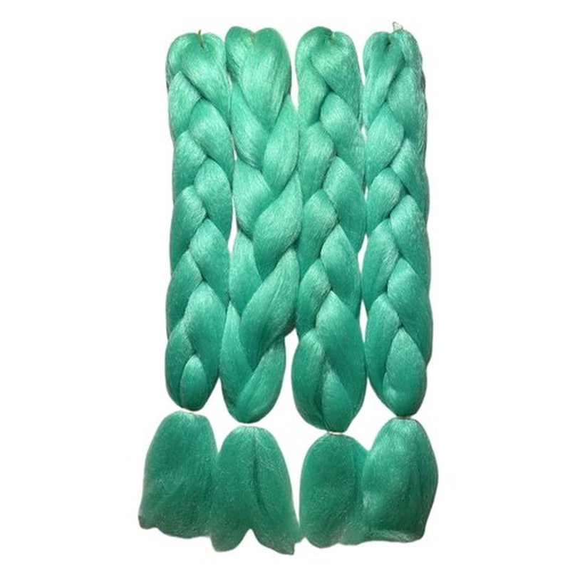 Glowing in Darkness Braiding Hair 400g Braiding Hair Jumbo Box Braids Hair Extensions Shining Jumbo Braids Hair Fluorescent Light in Darkness (Jewellery Blue)