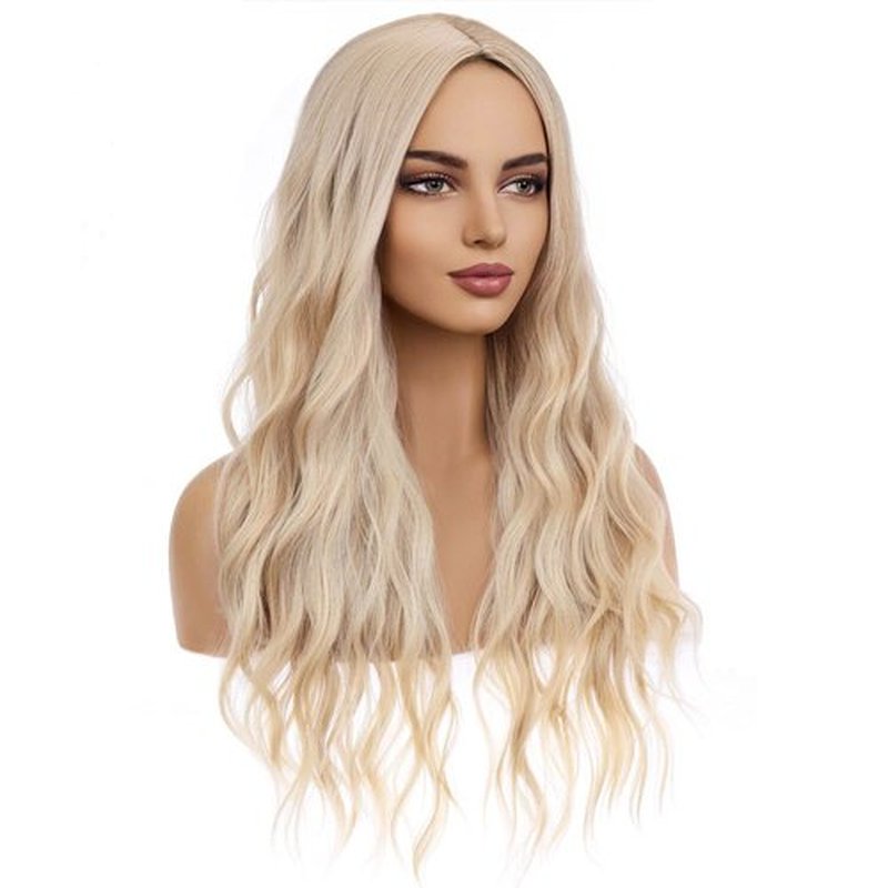 BERON Blonde Wig Long Curly Wig Blonde Wig Long Wavy Wig Blonde Wigs for Women Synthetic Wig for Daily Party