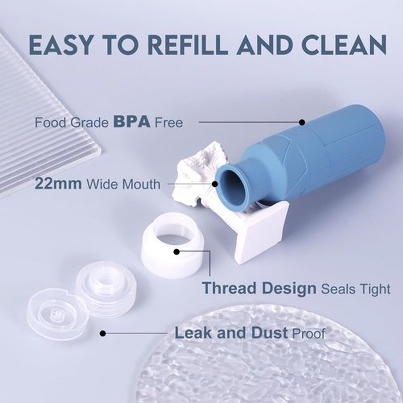 FADVAN Travel Bottles for Toiletries, 3.3oz Tsa Approved Travel Size Containers, BPA Free Leak Proof Silicone Travel Bottles, Refillable Travel Accessories Easy to Squeeze and Clean (Morandi)