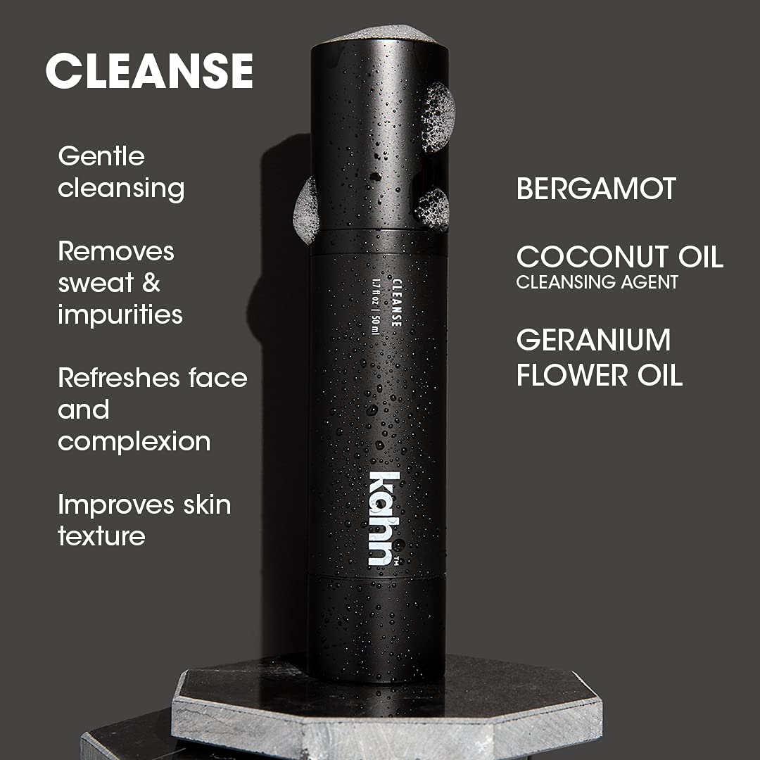 KAHN™ Face Cleanser for Men - Premium Mens Face Wash with Plant-Based Organic Ingredients