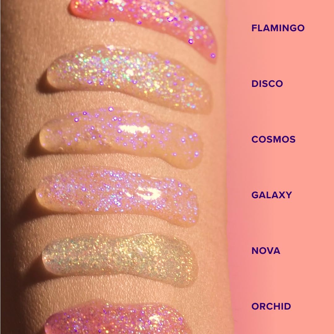 UNICORN SNOT Plant-Based Glitter Lip Gloss Gift Set | Sparkly and Shimmer Glitter Lips for Festivals, Raves, Anime Cosplay, Halloween Costume Makeup | Vegan & Cruelty Free 0.37 fl oz (3-Pack)