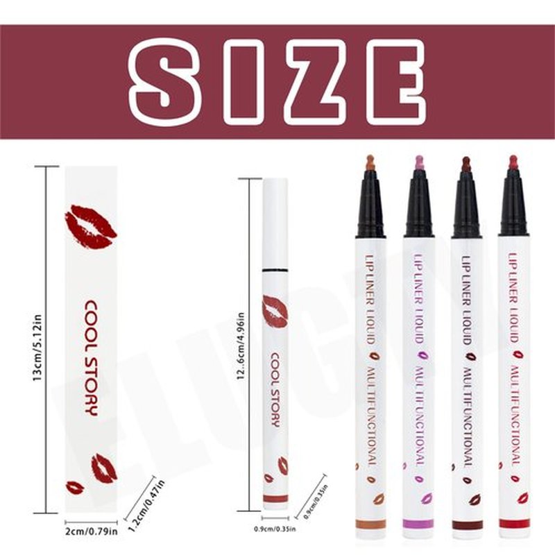 Elugty Cool Story Lip Liner Stain,New Formula Cool Story Lip Liner,Submarine Liquid Lip Liner,Cool Story Lip Liner Liquid,2-in-1 Waterproof Longwear Liquid Lip Liner,Long Lasting Lip Liner (05, 1pcs)